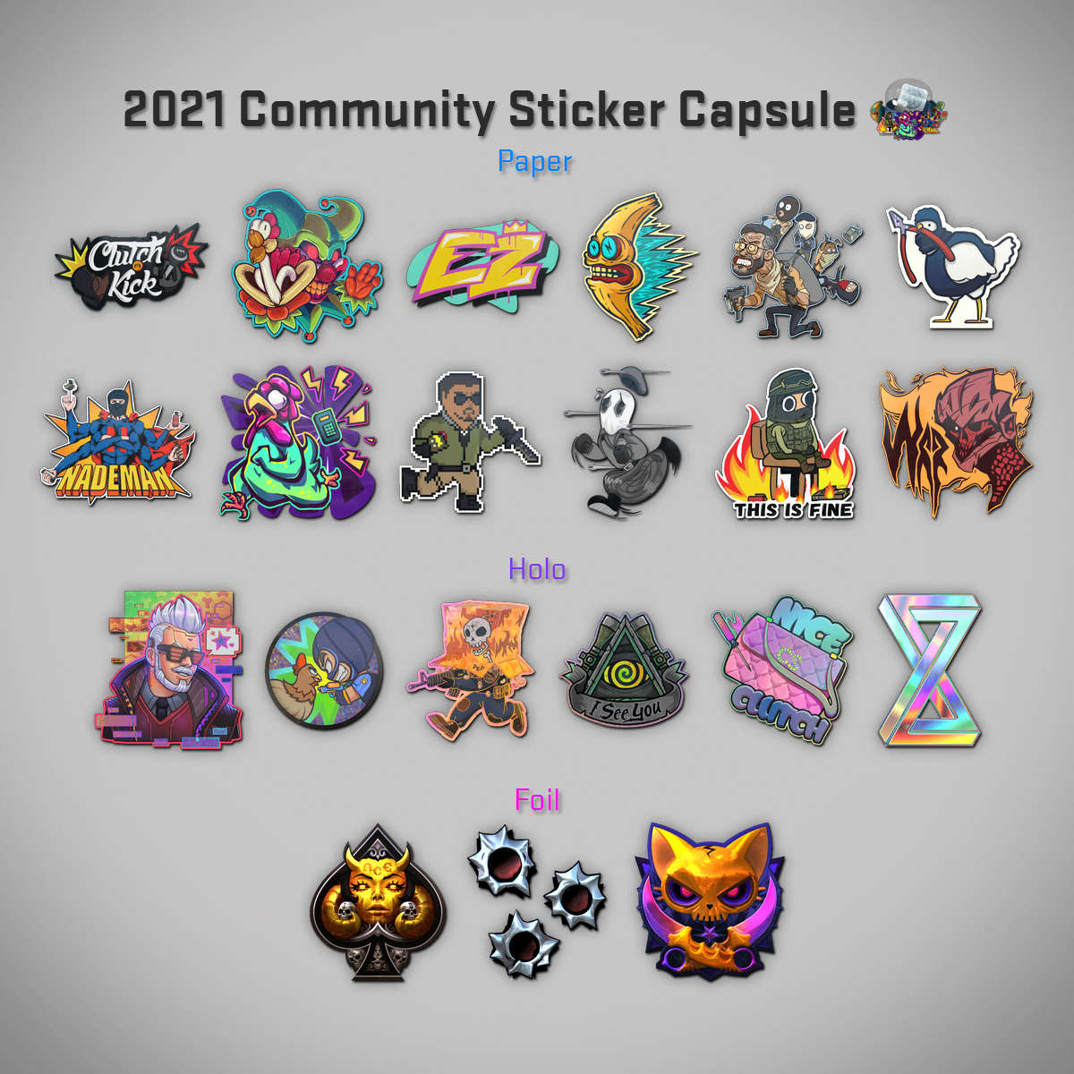 2021 community sticker kapsel